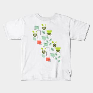 Mid-century flowers, fruits and more Kids T-Shirt